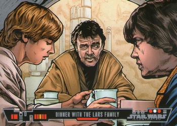 2013 Topps Star Wars Illustrated A New Hope #4 Dinner with the Lars Family Front
