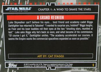 2013 Topps Star Wars Illustrated A New Hope #6 A Grand Reunion Back