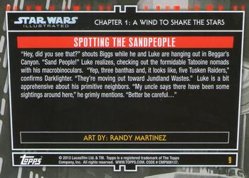 2013 Topps Star Wars Illustrated A New Hope #9 Spotting the Sand People Back