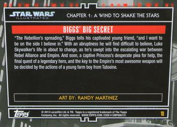 2013 Topps Star Wars Illustrated A New Hope #10 Biggs' Big Secret Back