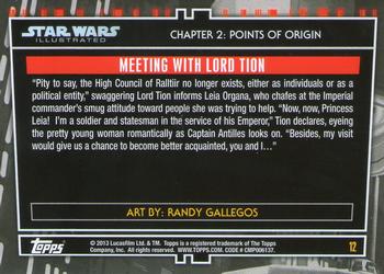 2013 Topps Star Wars Illustrated A New Hope #12 Meeting with Lord Tion Back