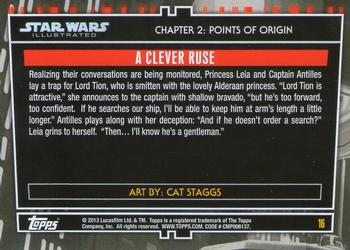 2013 Topps Star Wars Illustrated A New Hope #16 A Clever Ruse Back
