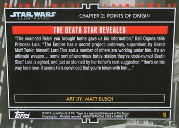 2013 Topps Star Wars Illustrated A New Hope #18 The Death Star Revealed Back