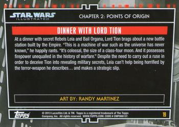 2013 Topps Star Wars Illustrated A New Hope #19 Dinner with Lord Tion Back