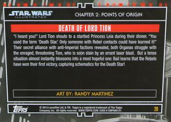 2013 Topps Star Wars Illustrated A New Hope #20 Death of Lord Tion Back
