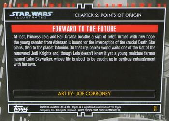 2013 Topps Star Wars Illustrated A New Hope #21 Forward to the Future Back