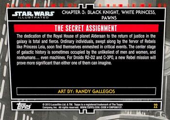2013 Topps Star Wars Illustrated A New Hope #22 The Secret Assignment Back