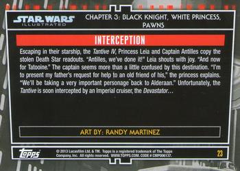 2013 Topps Star Wars Illustrated A New Hope #23 Interception Back