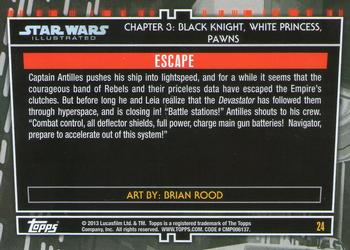 2013 Topps Star Wars Illustrated A New Hope #24 Escape Back