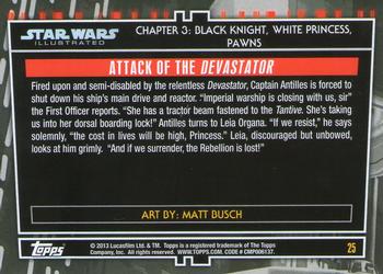 2013 Topps Star Wars Illustrated A New Hope #25 Attack of the Devastator Back