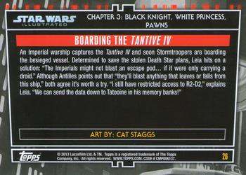 2013 Topps Star Wars Illustrated A New Hope #26 Boarding the Tantive IV Back