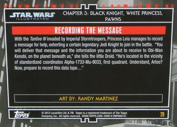 2013 Topps Star Wars Illustrated A New Hope #29 Recording the Message Back