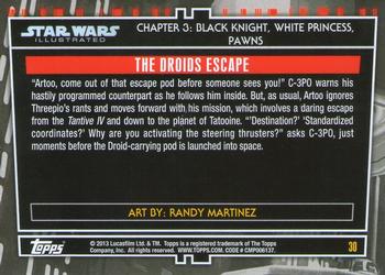 2013 Topps Star Wars Illustrated A New Hope #30 The Droids Escape Back