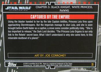 2013 Topps Star Wars Illustrated A New Hope #31 Captured by the Empire Back