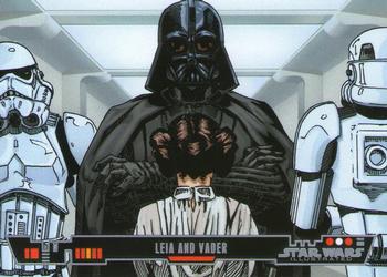 2013 Topps Star Wars Illustrated A New Hope #32 Leia and Vader Front