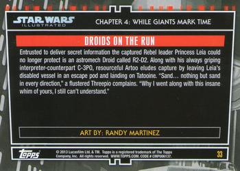 2013 Topps Star Wars Illustrated A New Hope #33 Droids on the Run Back