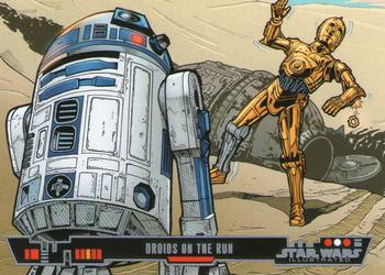 2013 Topps Star Wars Illustrated A New Hope #33 Droids on the Run Front