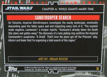 2013 Topps Star Wars Illustrated A New Hope #34 Sandtrooper Search Back