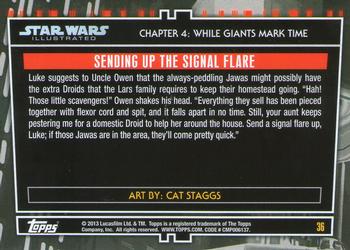 2013 Topps Star Wars Illustrated A New Hope #36 Sending up the Signal Flare Back