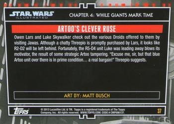 2013 Topps Star Wars Illustrated A New Hope #37 R2-D2's Clever Ruse Back