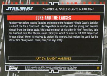 2013 Topps Star Wars Illustrated A New Hope #39 Luke and the Larses Back