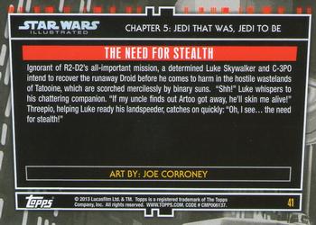 2013 Topps Star Wars Illustrated A New Hope #41 The Need for Stealth Back