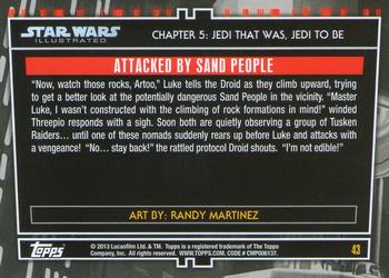 2013 Topps Star Wars Illustrated A New Hope #43 Attacked by Sand People Back