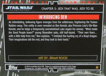 2013 Topps Star Wars Illustrated A New Hope #44 Introducing Ben Back