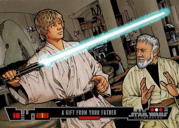 2013 Topps Star Wars Illustrated A New Hope #45 A Gift from your Father Front