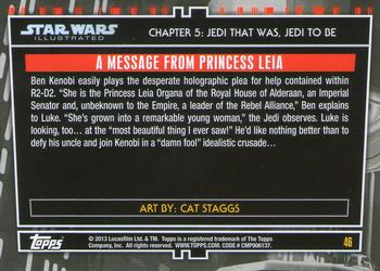 2013 Topps Star Wars Illustrated A New Hope #46 A Message from Princess Leia Back