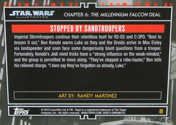 2013 Topps Star Wars Illustrated A New Hope #49 Stopped by Sandtroopers Back
