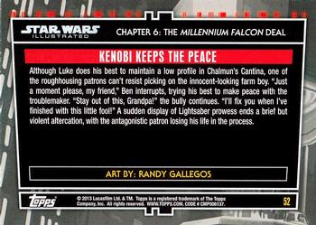 2013 Topps Star Wars Illustrated A New Hope #52 Kenobi Keeps the Peace Back