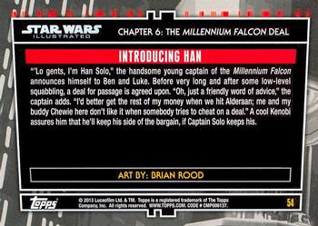 2013 Topps Star Wars Illustrated A New Hope #54 Introducing Han Back