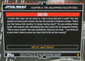 2013 Topps Star Wars Illustrated A New Hope #55 Greedo Back
