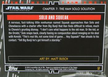 2013 Topps Star Wars Illustrated A New Hope #57 Solo and Squeak Back