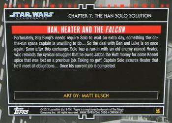 2013 Topps Star Wars Illustrated A New Hope #58 Han, Heater and the Falcon Back
