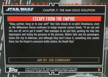2013 Topps Star Wars Illustrated A New Hope #61 Escape from the Empire Back