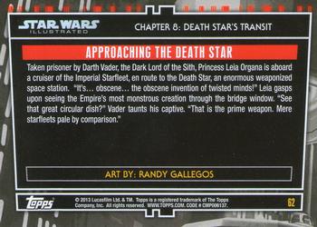2013 Topps Star Wars Illustrated A New Hope #62 Approaching the Death Star Back