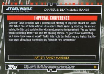 2013 Topps Star Wars Illustrated A New Hope #63 Imperial Conference Back