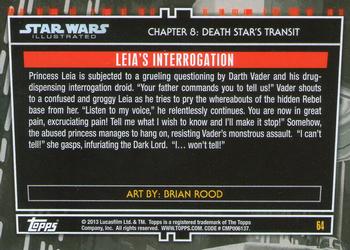 2013 Topps Star Wars Illustrated A New Hope #64 Leia's Interrogation Back