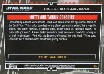2013 Topps Star Wars Illustrated A New Hope #65 Motti and Tarkin conspire Back