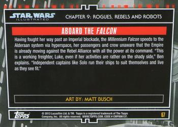 2013 Topps Star Wars Illustrated A New Hope #67 Aboard the Falcon Back