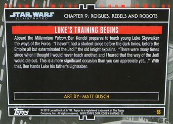 2013 Topps Star Wars Illustrated A New Hope #68 Luke's Training Begins Back