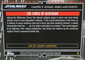 2013 Topps Star Wars Illustrated A New Hope #70 The Force of Alderaan Back