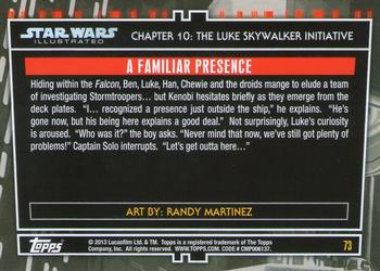 2013 Topps Star Wars Illustrated A New Hope #73 A Familiar Presence Back