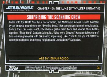 2013 Topps Star Wars Illustrated A New Hope #74 Surprising the Scanning Crew Back