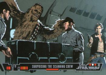 2013 Topps Star Wars Illustrated A New Hope #74 Surprising the Scanning Crew Front