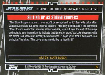 2013 Topps Star Wars Illustrated A New Hope #75 Suiting up as Stormtroopers Back