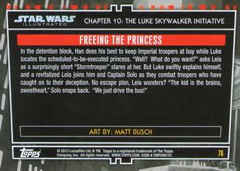 2013 Topps Star Wars Illustrated A New Hope #78 Freeing the Princess Back