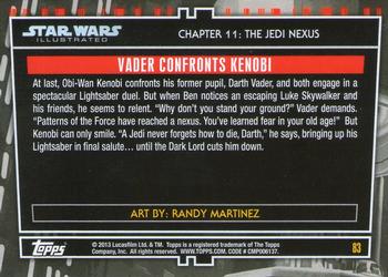 2013 Topps Star Wars Illustrated A New Hope #83 Vader confronts Kenobi Back